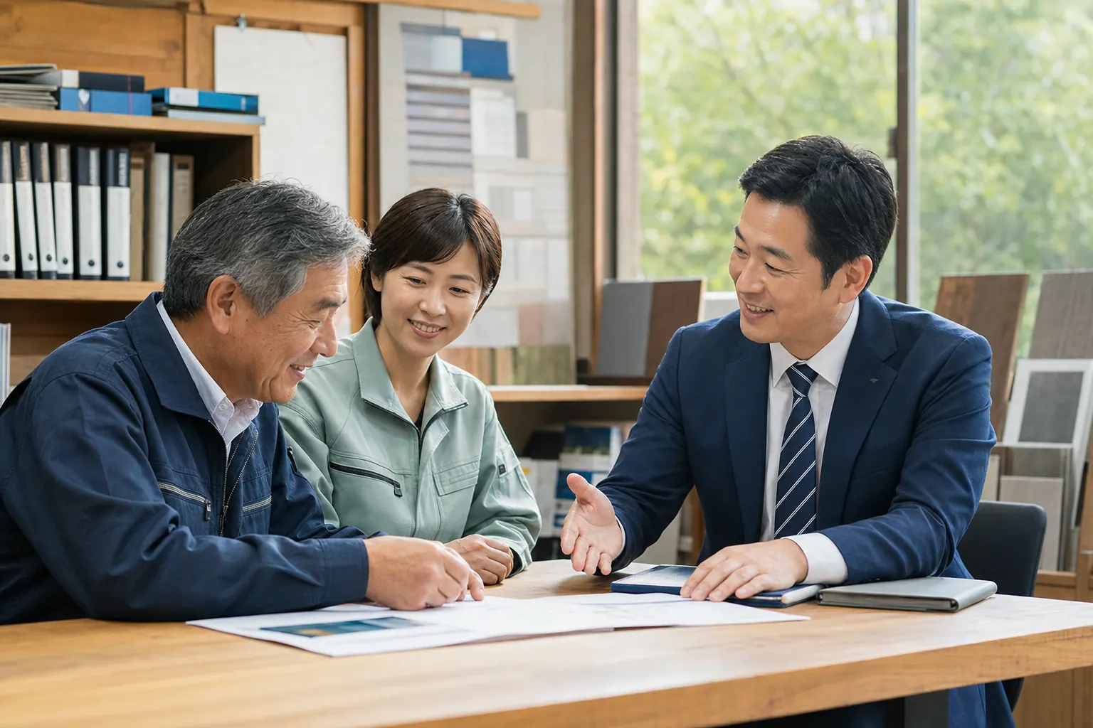 水戸周辺の中小企業で事業承継を相談する経営者とアドバイザー