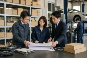 カー用品・自動車整備会社のM&AでFC契約・工場認証・在庫を確認する担当者